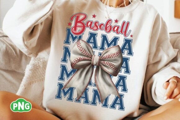 Download Baseball Mama Png, Baseball Coquette Bow - Bow Collection