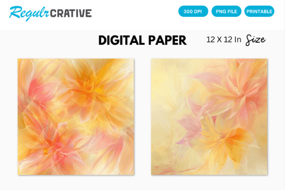 Download Pink Abstract Floral Digital Paper Pack - Floral digital paper Collection