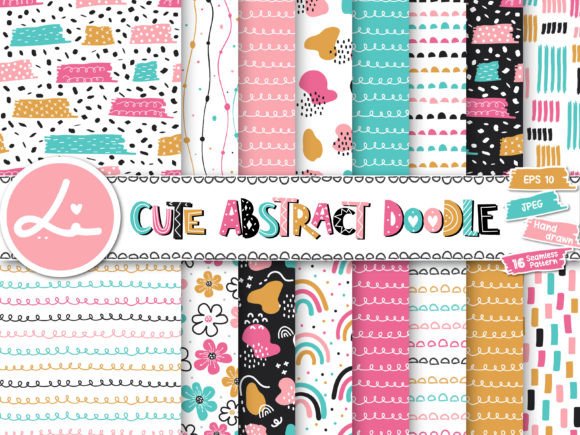 Download Cute Abstract Doodle Pattern Pack - Premium Resources