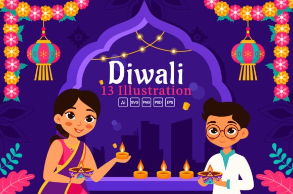 Download 13 Diwali Festival of Light Illustration - Diwali Collection