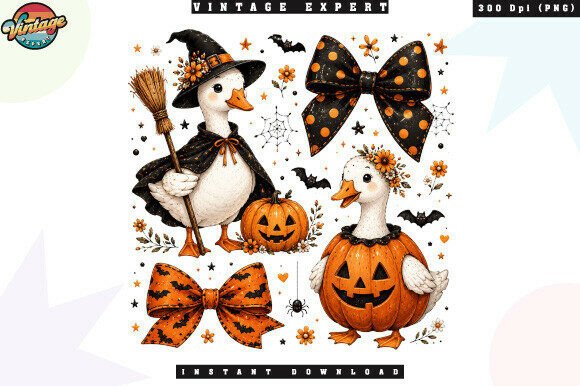 Download Orange Bow Halloween Goose PNG - Bow Collection