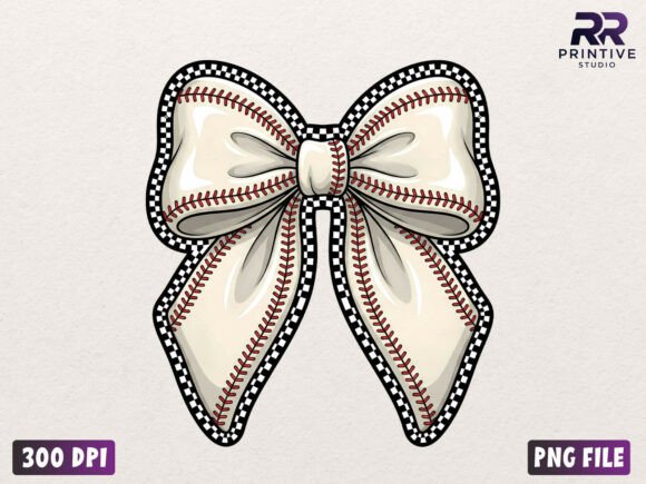 Download Checkered Baseball Coquette Bow Png - Bow Collection