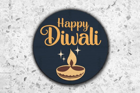 Download Happy Diwali SVG Sign, 3D Door Hanger - Diwali Collection