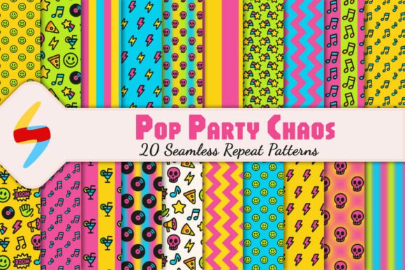 Download Neon Pop Party Pattern Pack - Pattern pack Collection