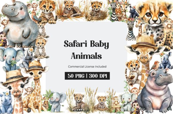 Download Safari Baby Animals Clipart - Safari Collection