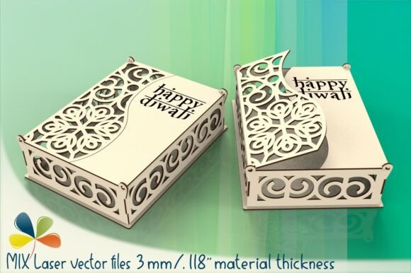 Download Laser Cut Design Happy Diwali Box SVG - Diwali Collection