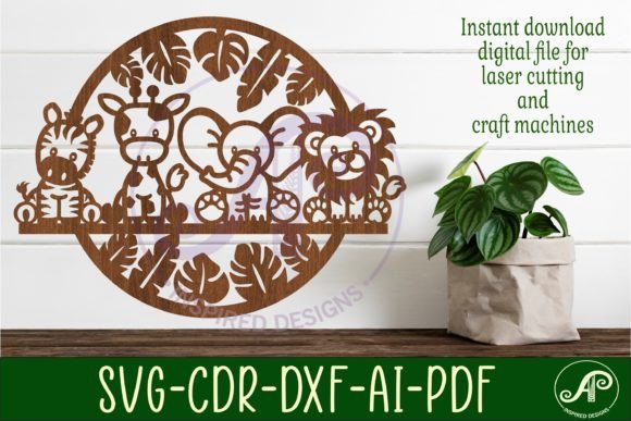 Download Safari Animal Wall Art Sign, SVG File - Safari Collection