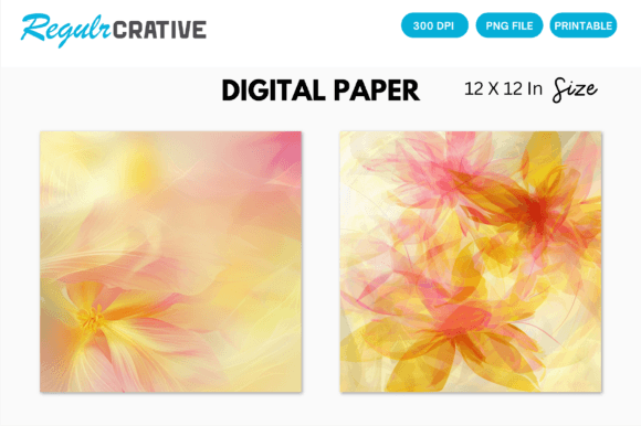 Download Pink Abstract Floral Digital Paper Pack - Floral digital paper Collection