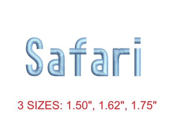 Download Safari Embroidery Font - Safari Collection