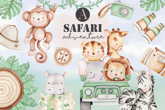 Download Safari Adventure Animals Clipart - Safari Collection